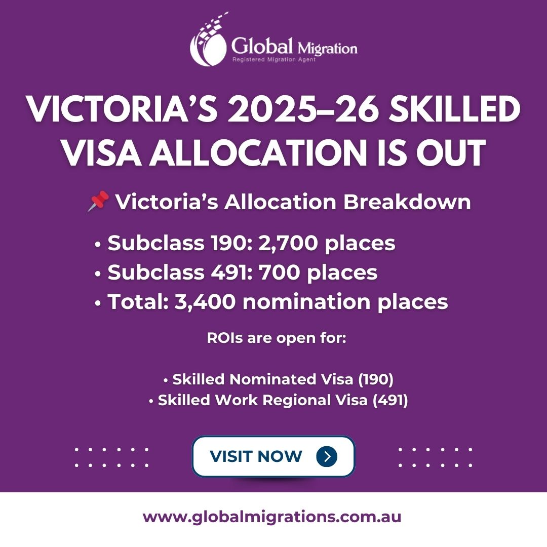 Global - VICTORIA 2025–26 SKILLED VISA NOMINATION UPDATE The Australian ...
