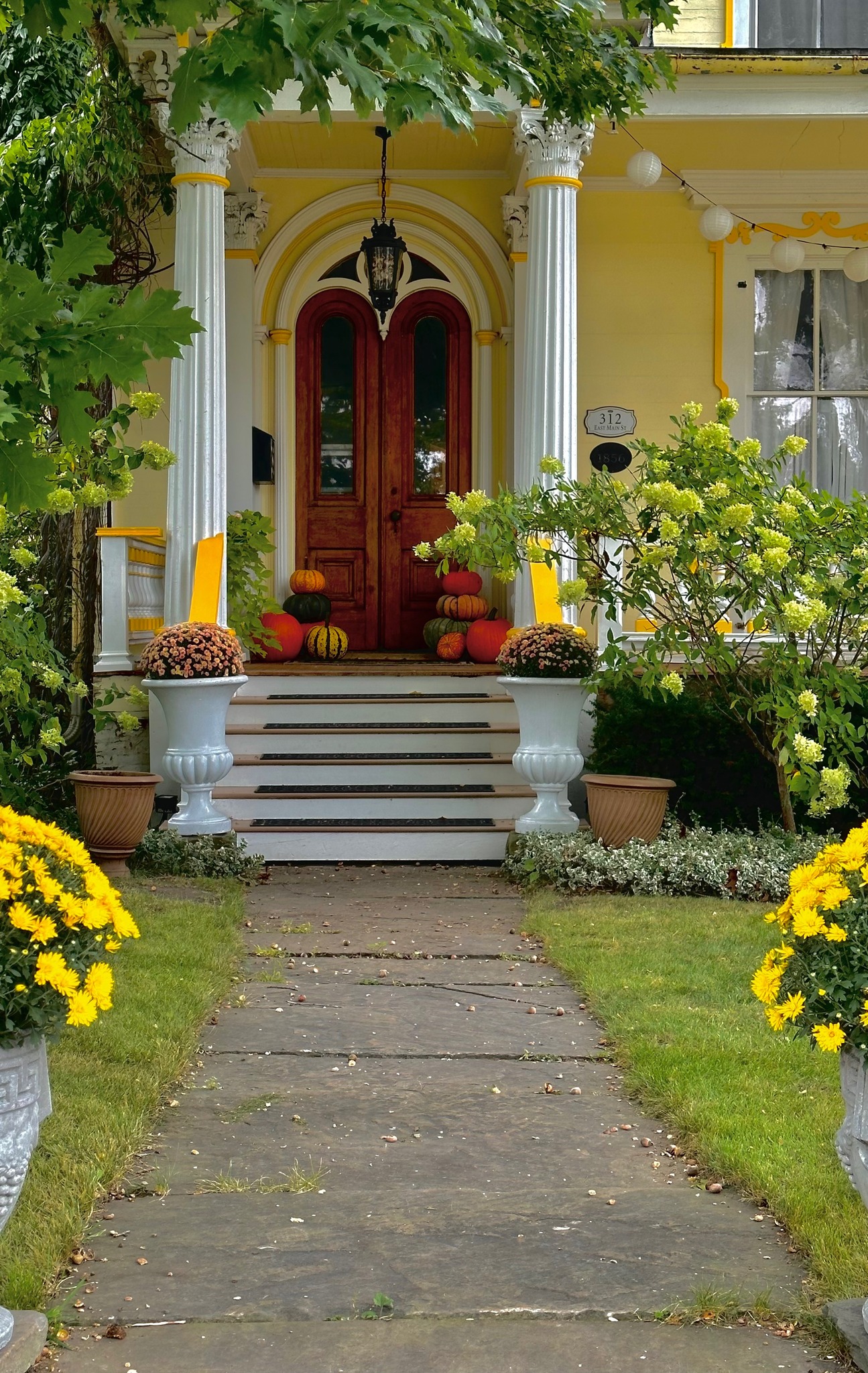 Traditional fall decor at our old house