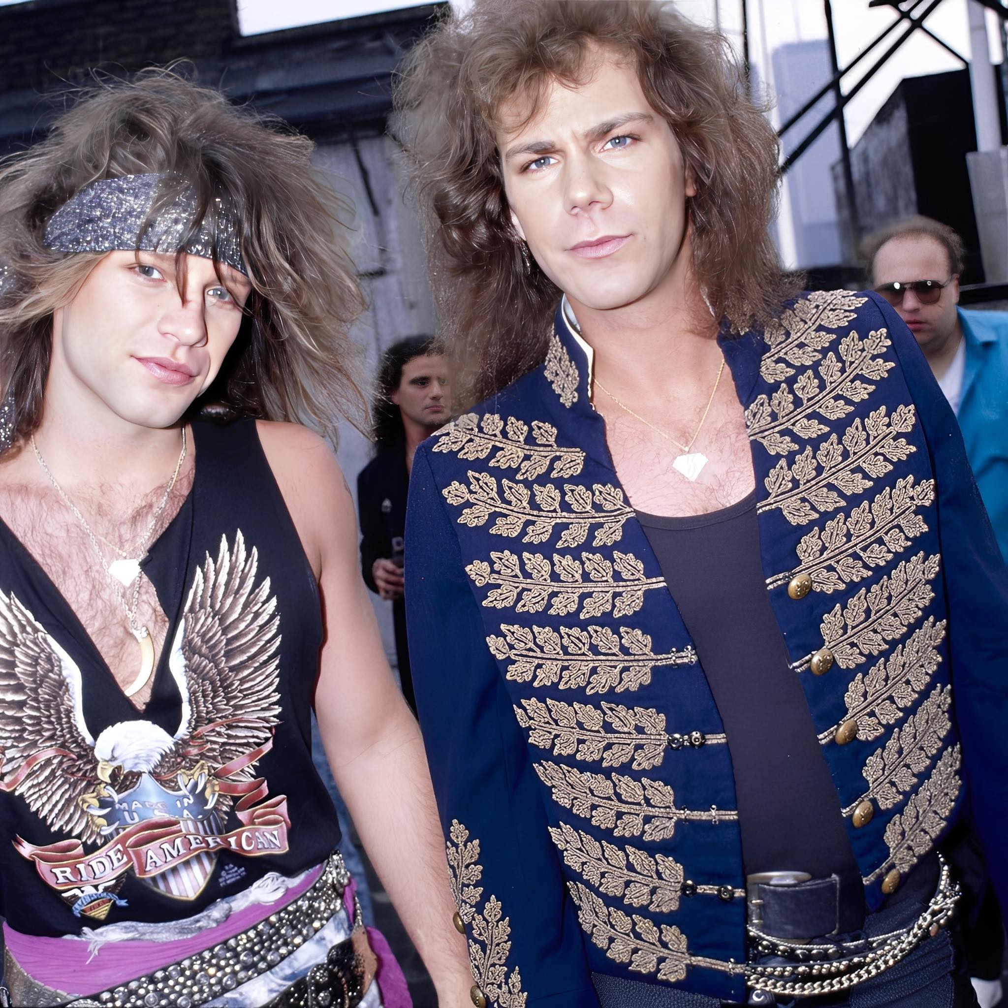 Here's David Bryan with Bon Jovi in 1985 at McNichols Arena in