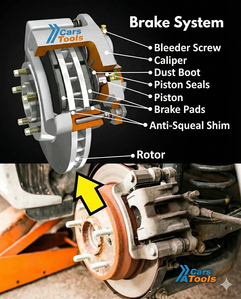 Cars - Understanding the Disc Brake System! 🚗🛑 It all starts when you ...