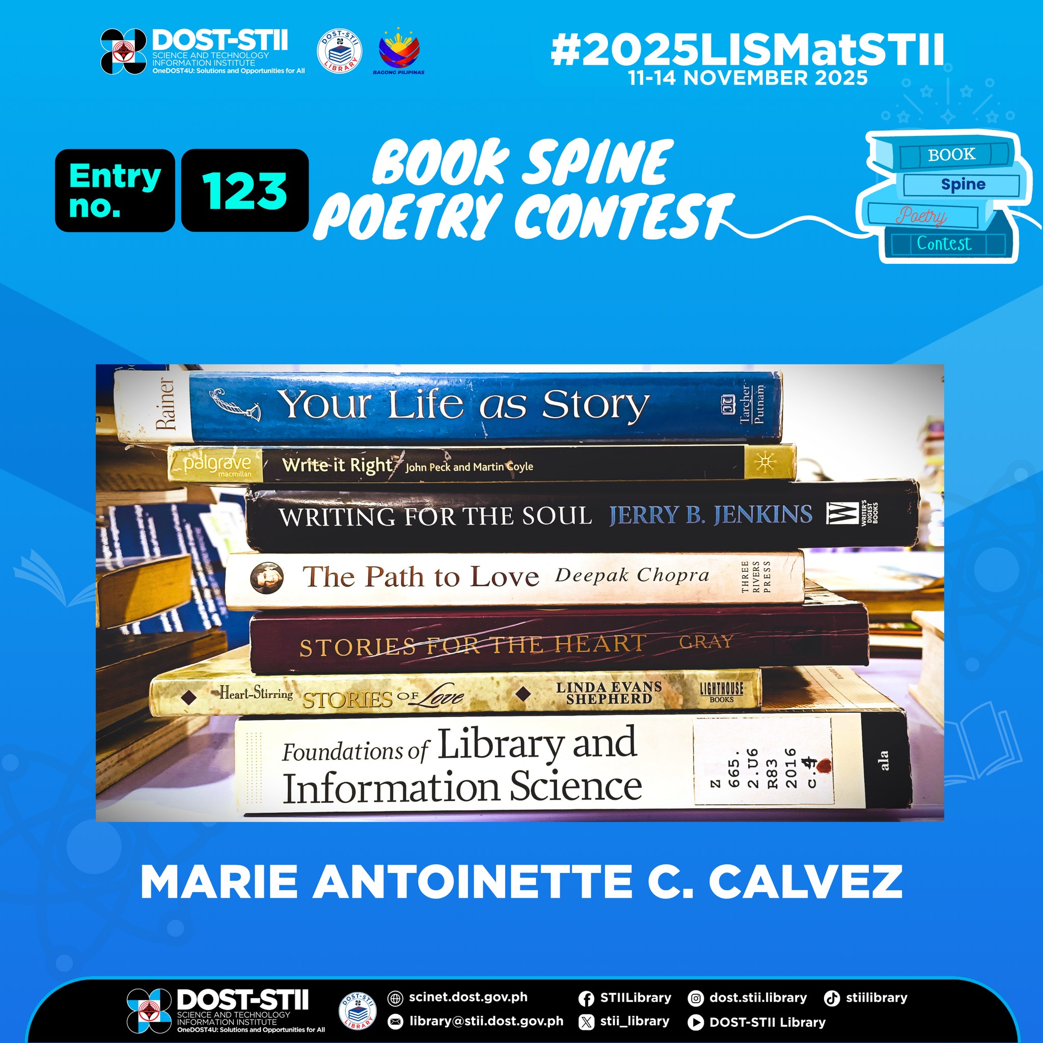 Entry No. 123: MARIE ANTOINETTE C. CALVEZ If you want to join, read our ...