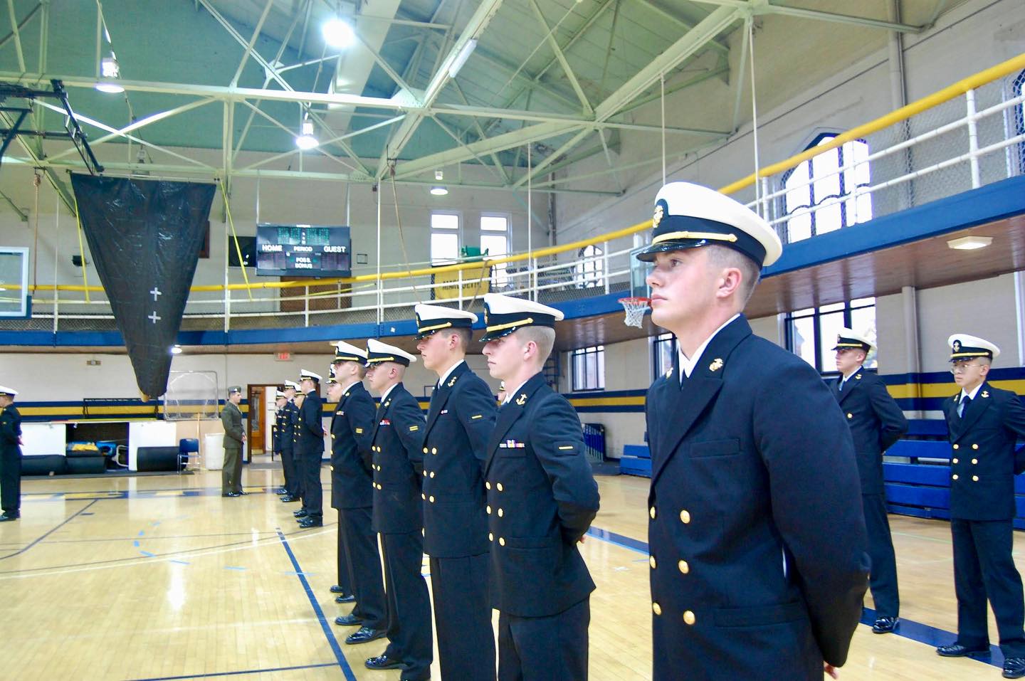Marquette NROTC conducts service dress blues inspection