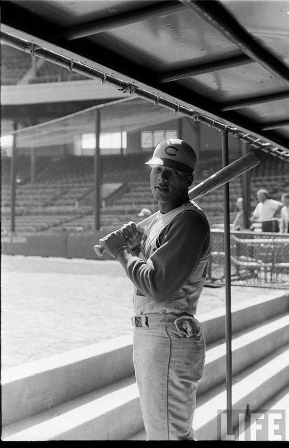 Baseball - Vada Pinson in the dugout. | Facebook