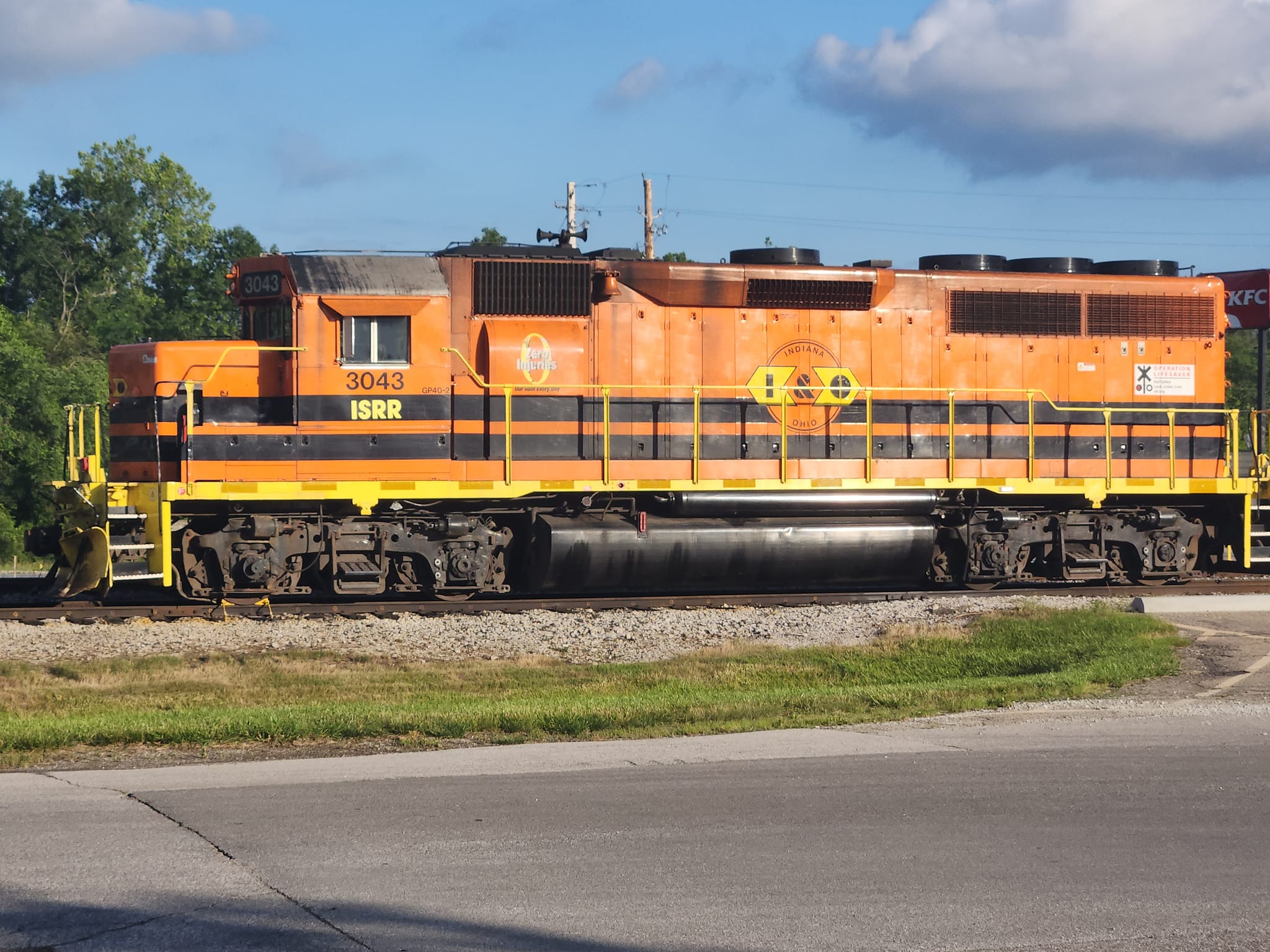 When and where does the Indiana railroad on Kentucky Avenue and I 