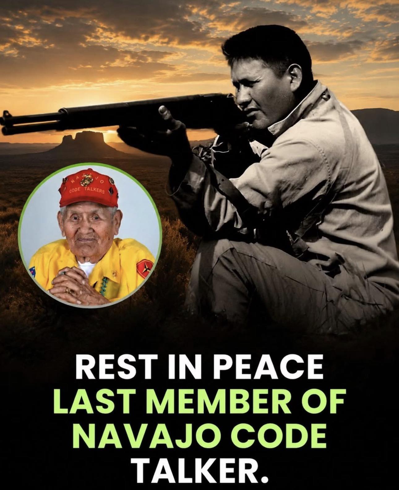 We thank Navajo Code Talker Peter McDonald for his service! The