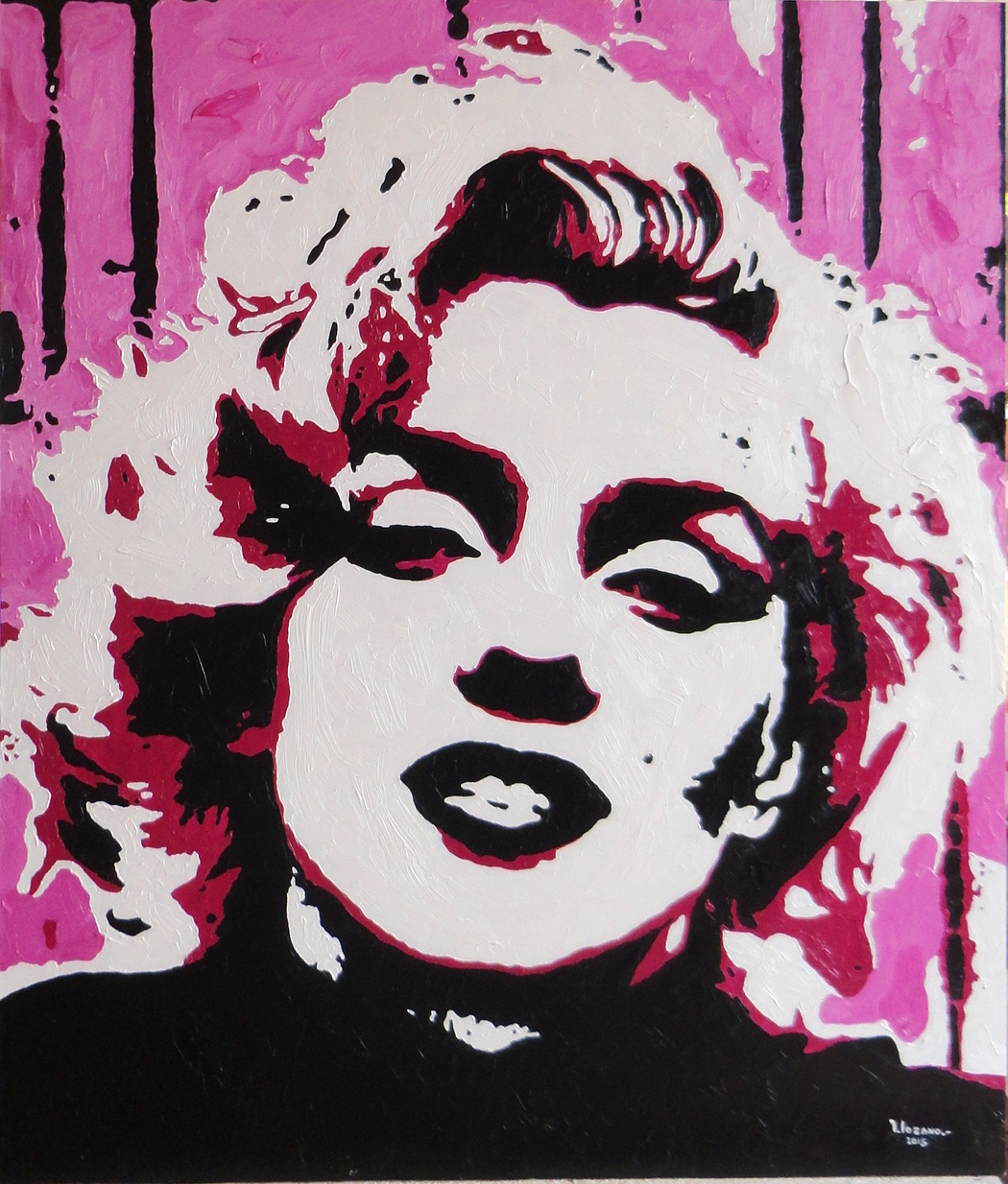 Marilyn 70. OIl on board. 74 x 62 cm.