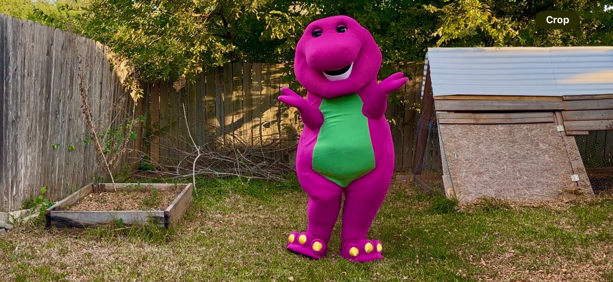 Behind the scenes photos from filming Barney