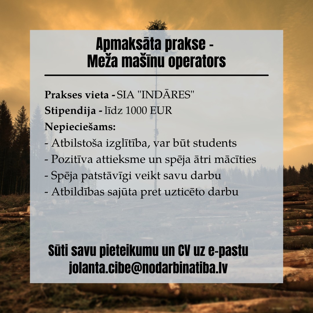 Uzņēmums INDĀRES SIA piedāvā jauniešiem... - Nodarbinatiba.lv | Facebook