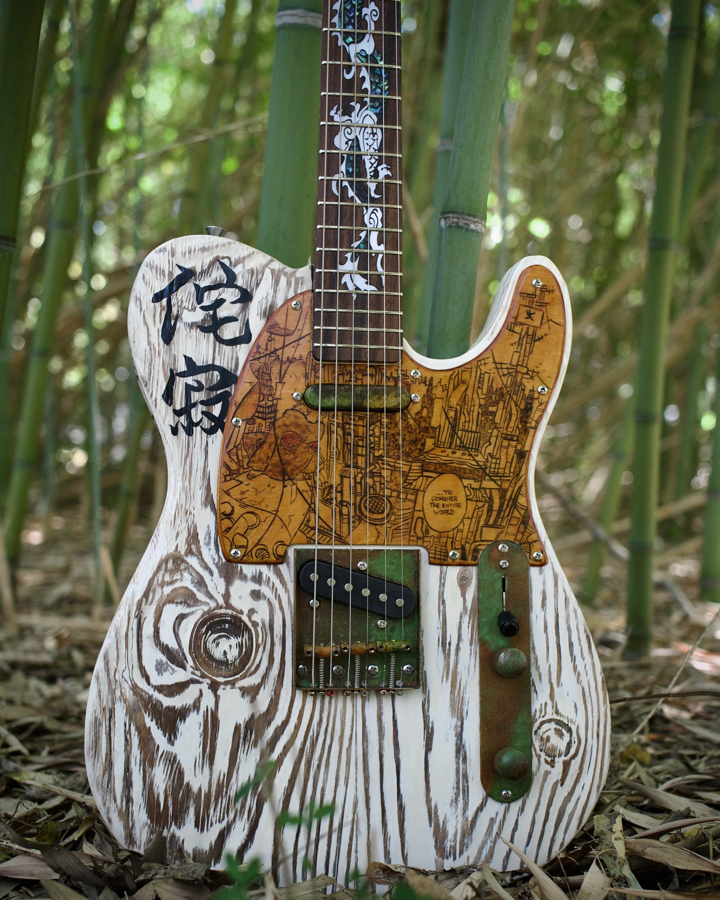 The Kanjicaster in a bamboo forest. This look was made using the