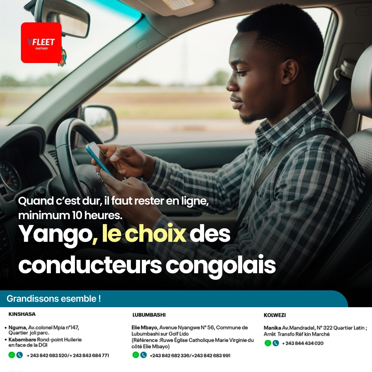 Qu’attendez-vous ? 🚖... - Yfleet RDC - Yango Aggregator | Facebook