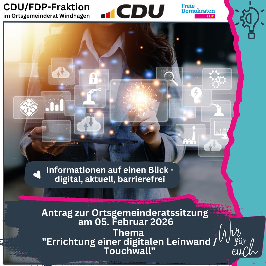 CDU Windhagen - 🖥️ Mehr Information. Mehr Transparenz.... | Facebook