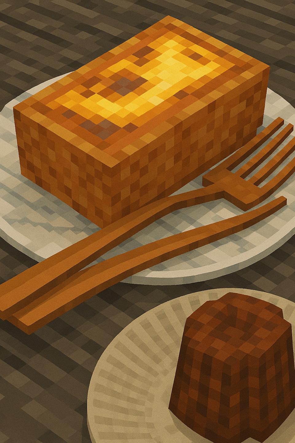 影咖啡 - Minecraft bullion pudding 金磚布丁 走進了我的世界 金磚布丁口感綿密、味道濃郁的布丁，外觀像是一塊金磚 ...