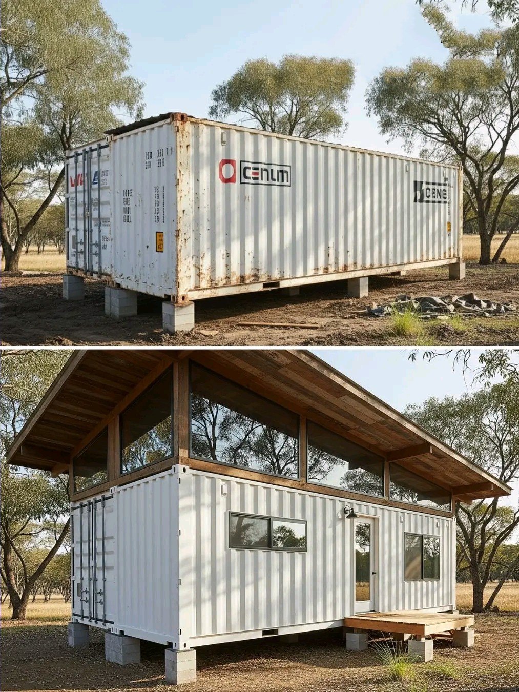 Container - This roof design is GENIUS! From a simple box to a light ...