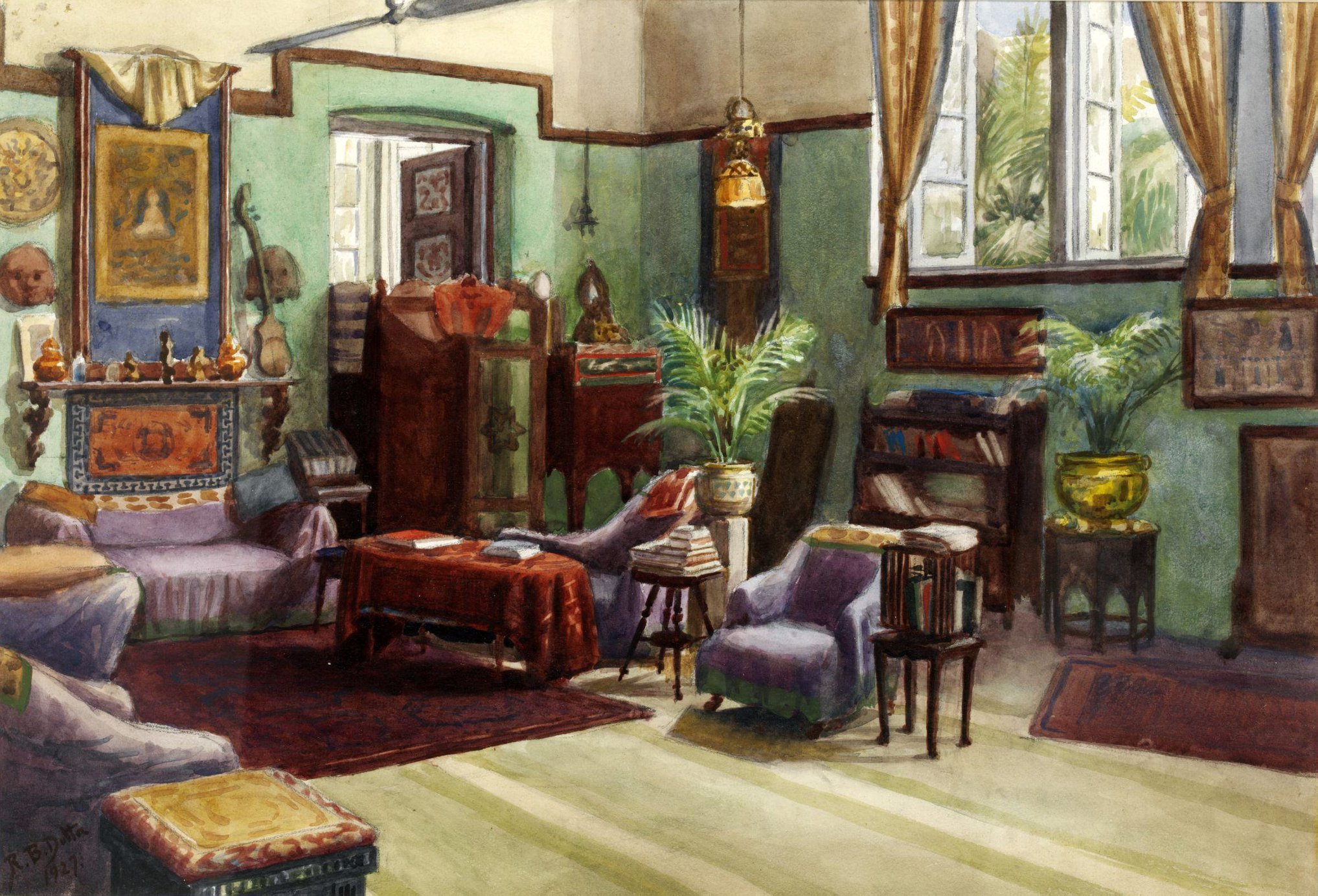 Tirage Albuminé Vintage Inde - Bungalow à Rawalpindi, Circa 1875, Format 10,5x15,5 Cm - Photo Ancienne