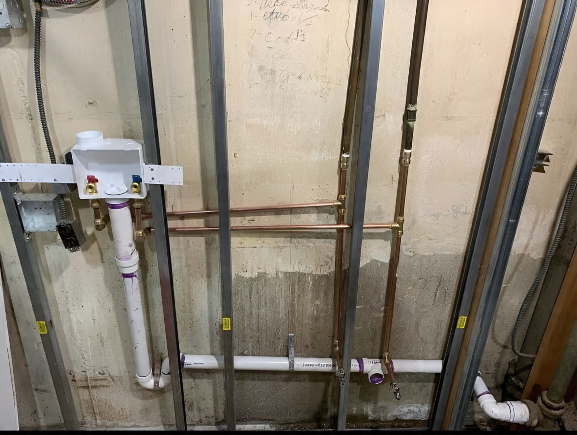 Plumbing | The system layout anticipates fixture connections at ...