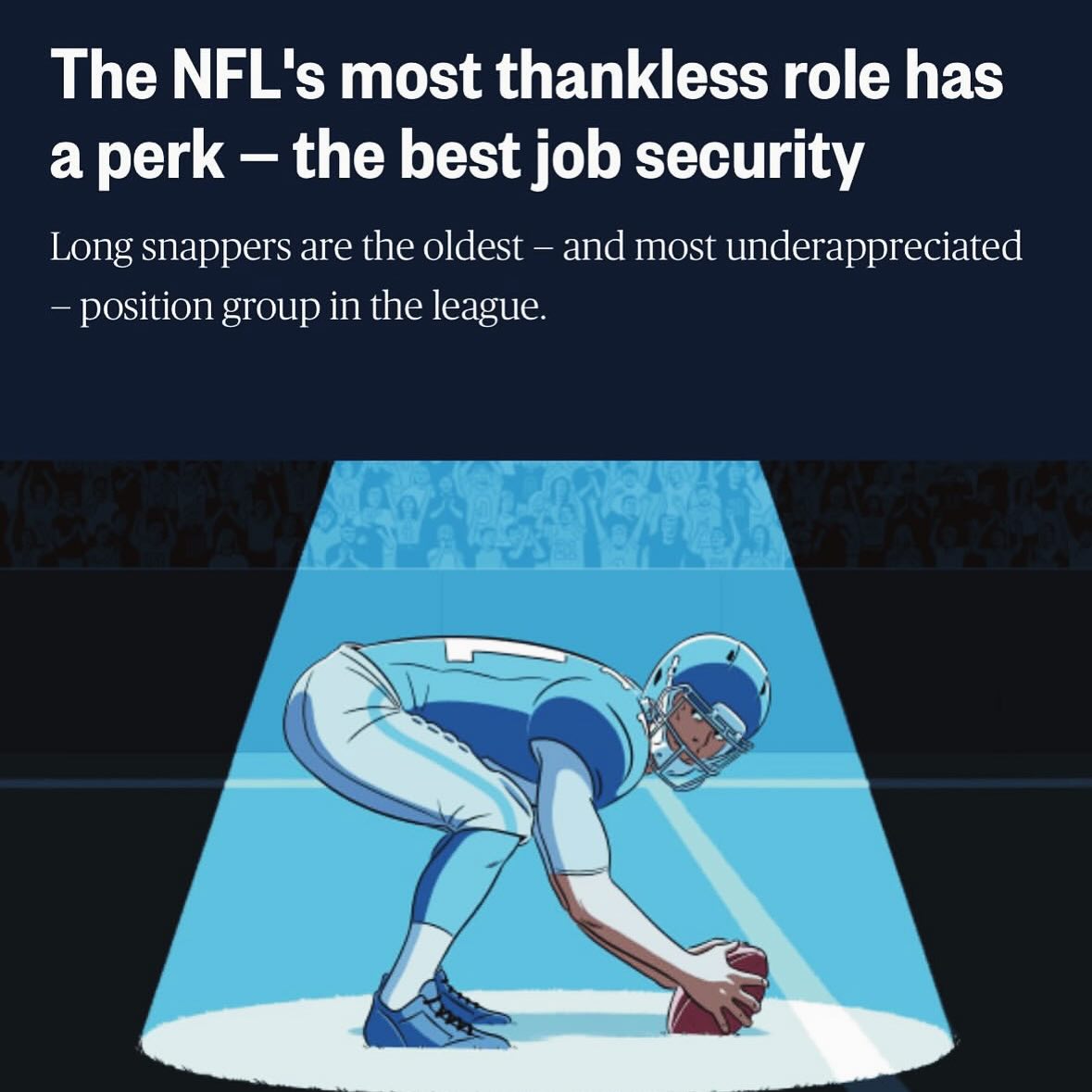 Lineman Probs - Check in on your long snapper 🤝 (via... | Facebook