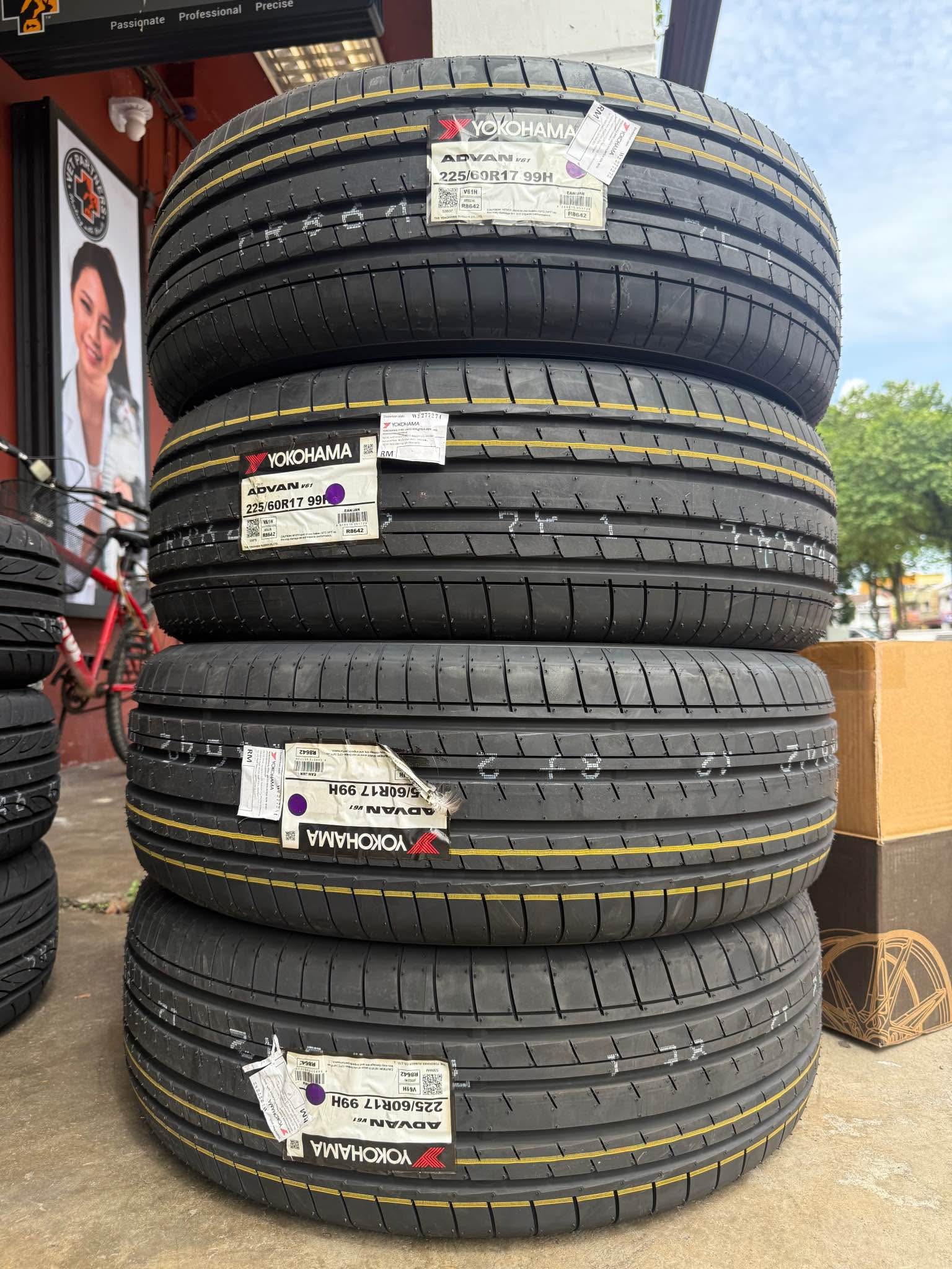 NEW TYRE 225 60 17 Yokohama advan v61 Year 2025 Made in Japan 