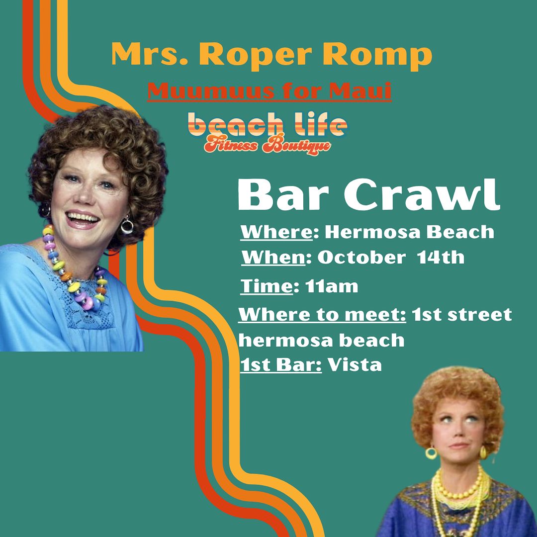Beach - Our first ever Mrs. Roper Romp Bar Crawl and muumuus for Maui ...