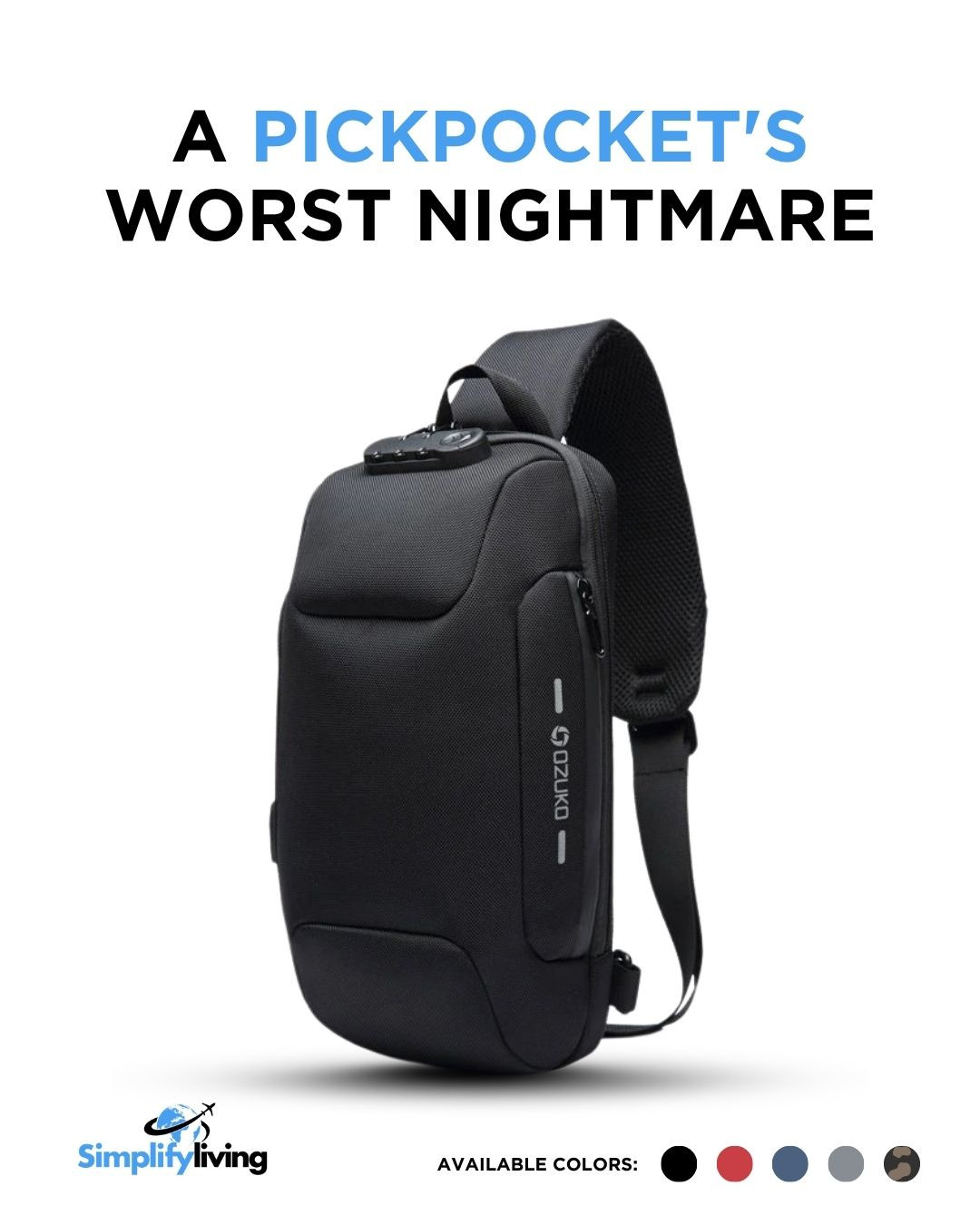 cross body bag for travel for men resistant to cutting The Foldie Foldable Crossbody Bags Women & - Anti-Theft RFID-Safe Fanny Pack with Smart Lockable Zippers and Cut- Strap Crafted from premium What are the best anti-slash