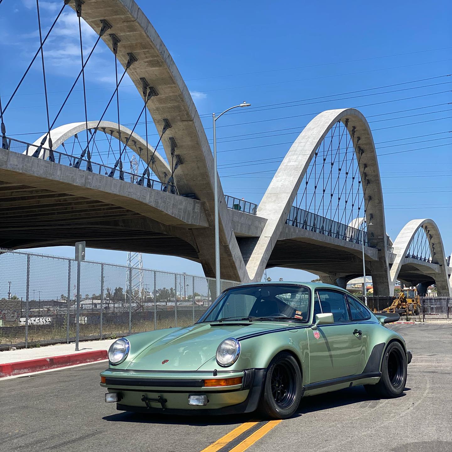 Magnus Walker's 1975 ice green metallic Porsche 930 turbo