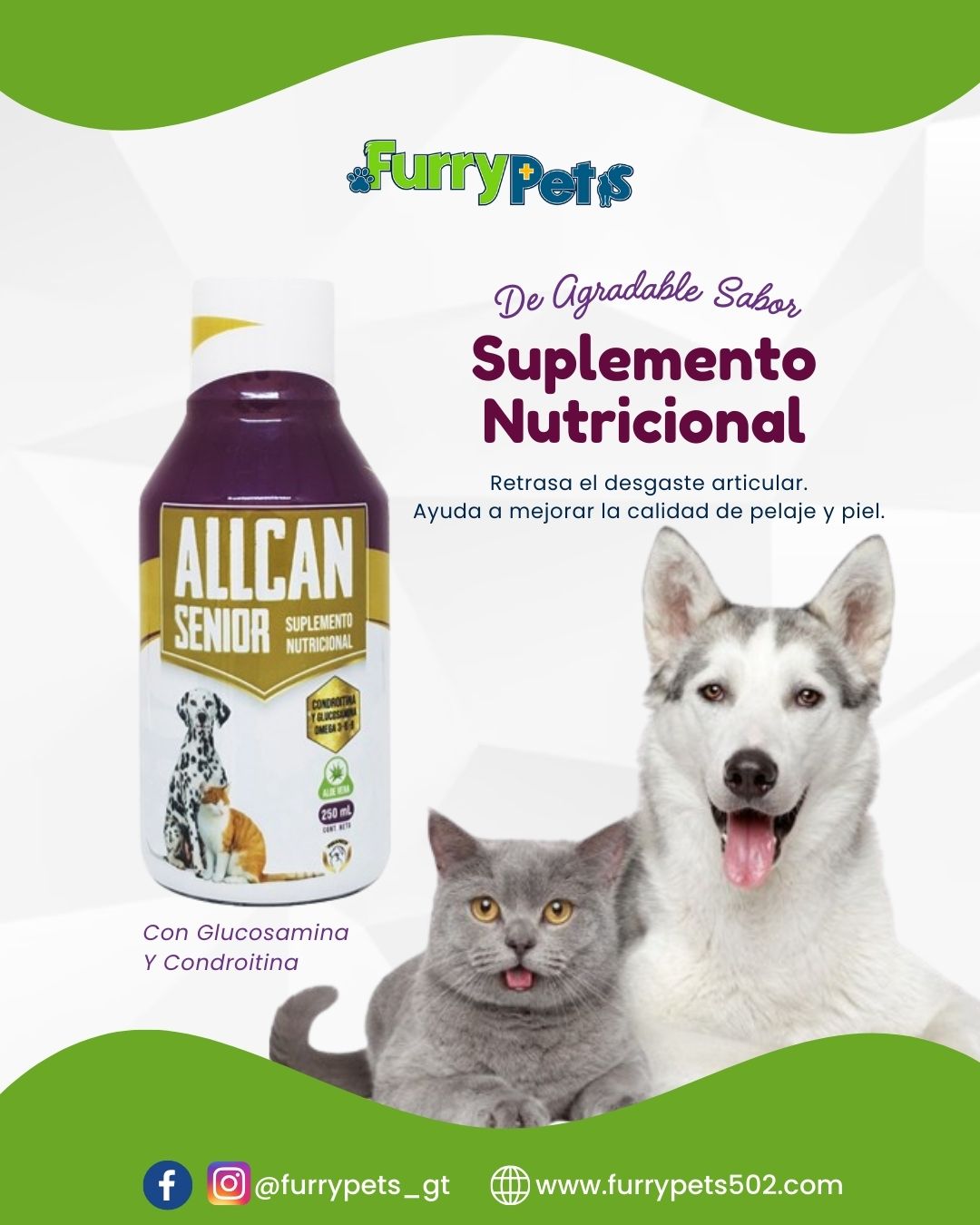 Furry - ALLCAN SENIOR 🐾🐱🐶 Suplemento alimenticio para perros y gatos de ...