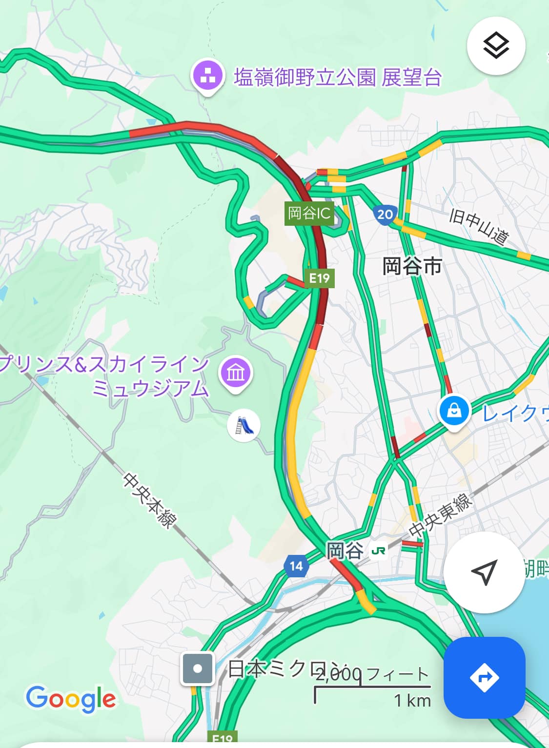 松本 駅 から 岡谷 駅