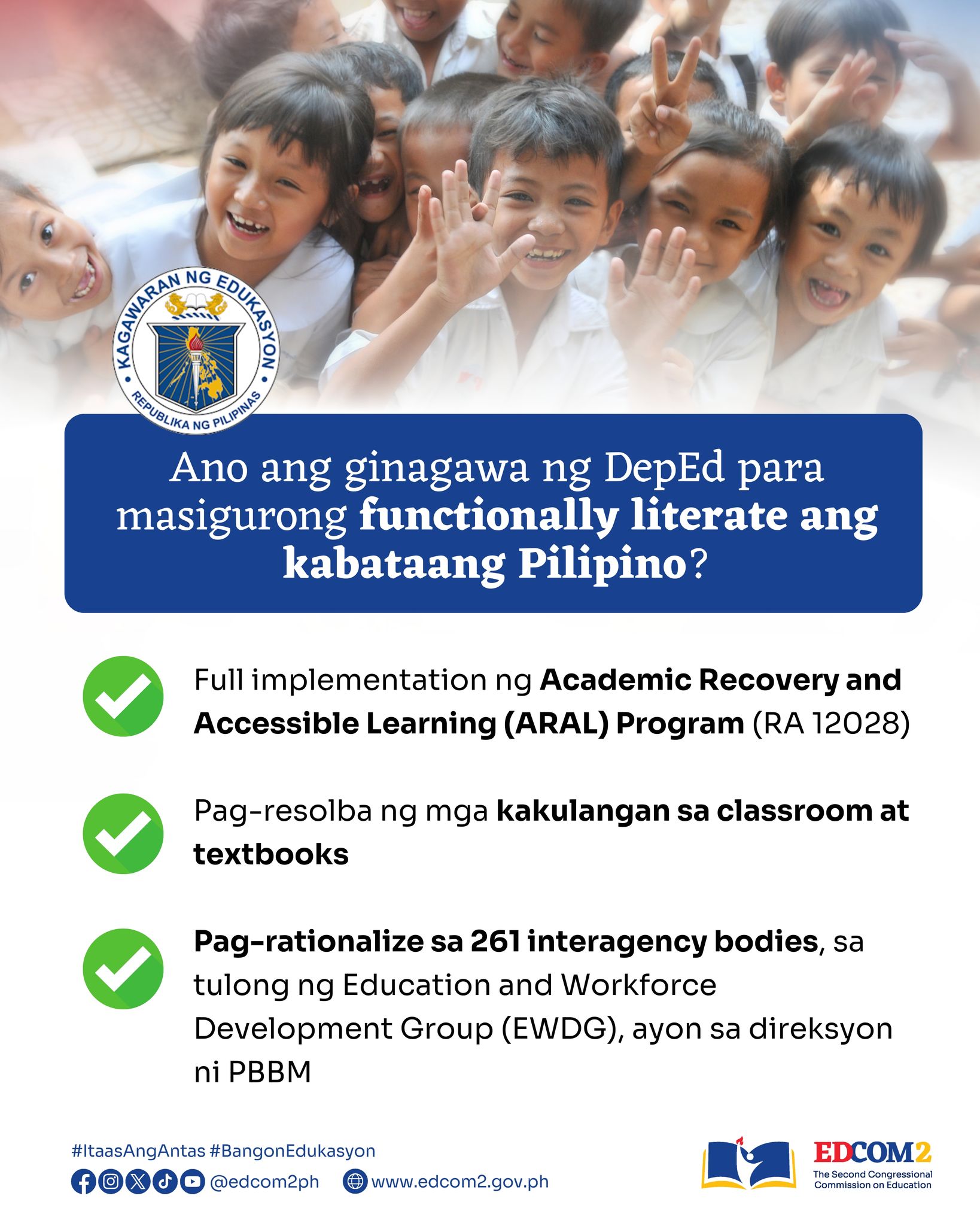 EDCOM - Ang mga ito ang ilan sa mga ginagawa ng DepEd Philippines para ...