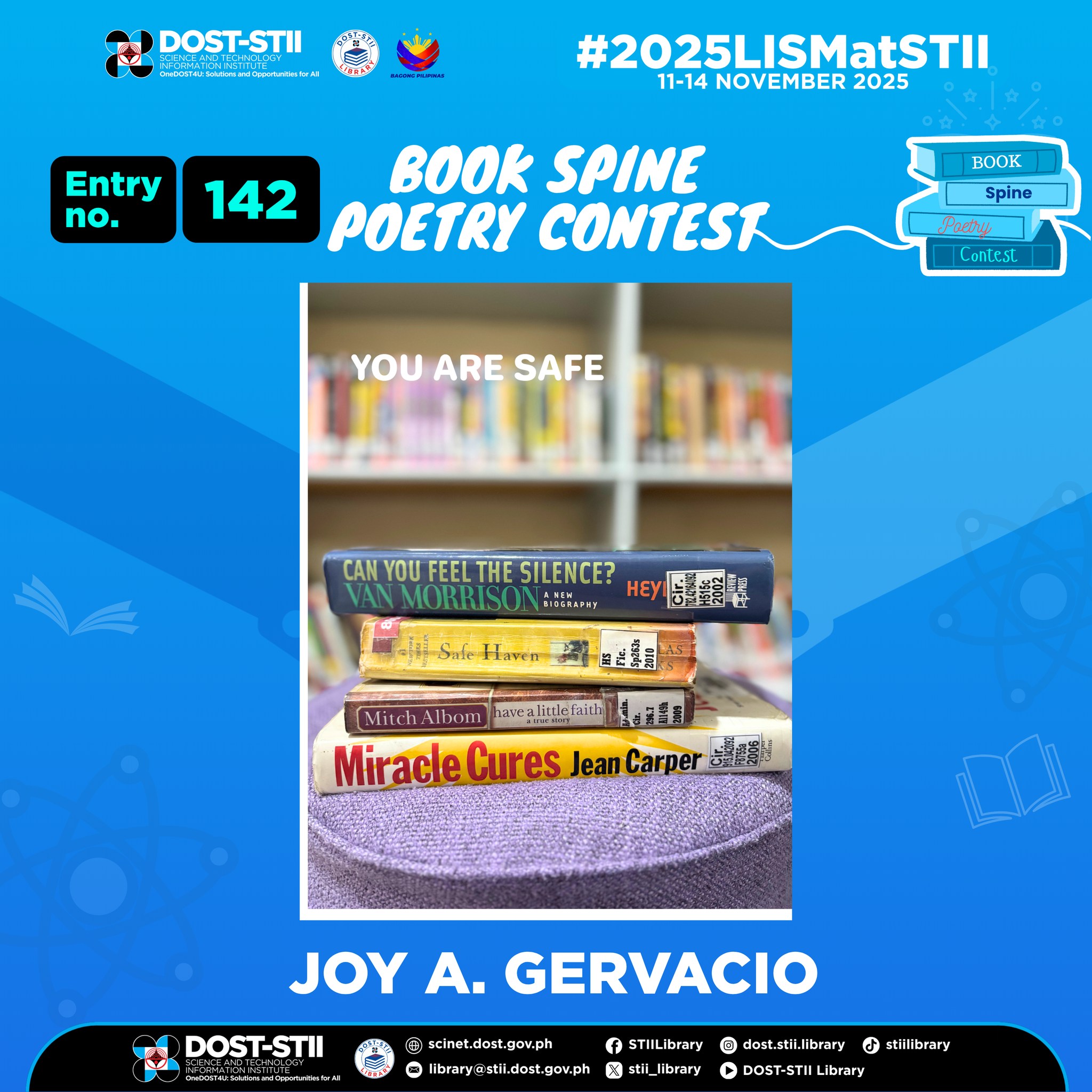 Entry No. 142: JOY A. GERVACIO If you want to join, read our mechanics ...