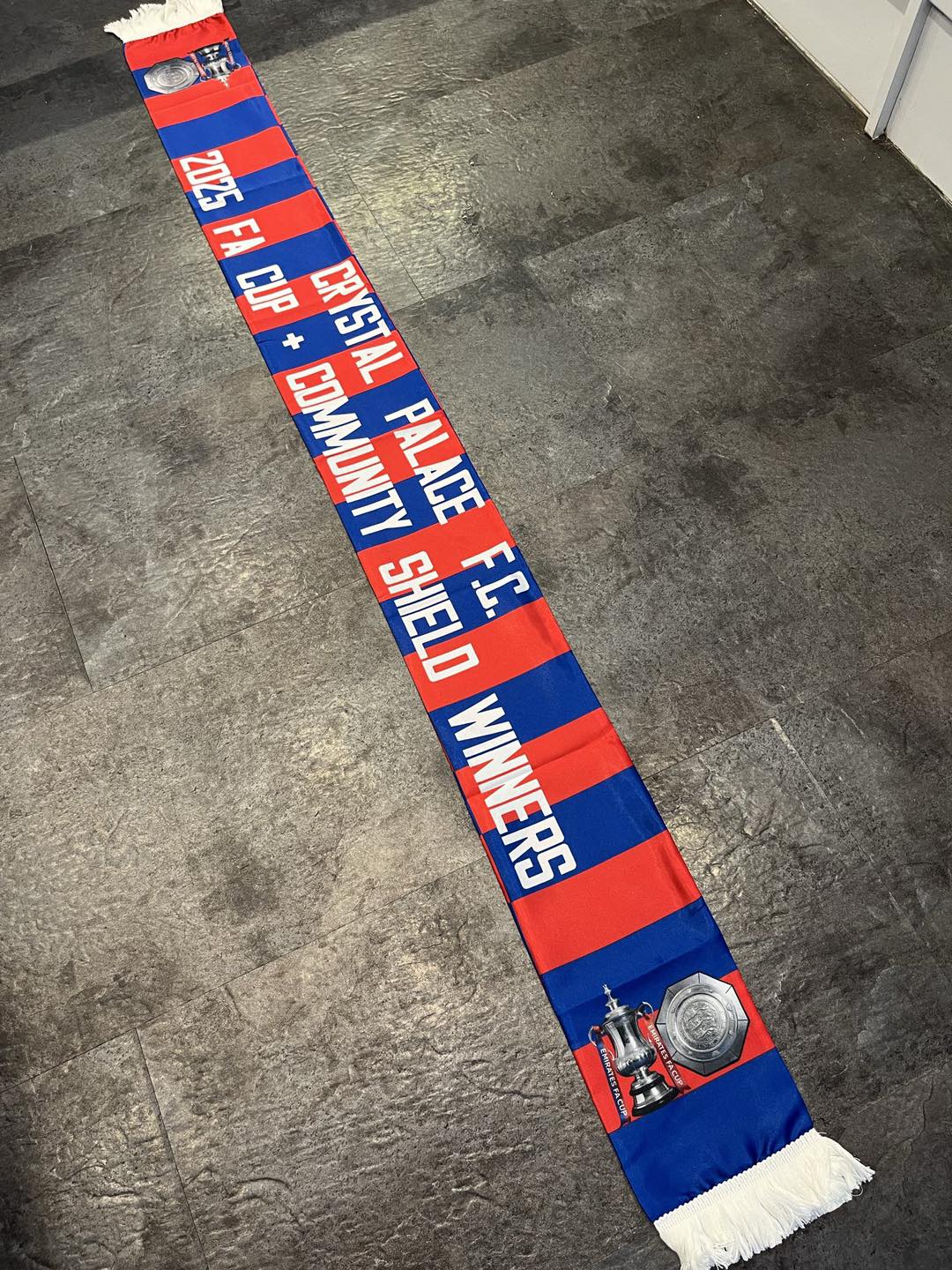 A Crystal Palace fan has made these quality looking silk scarves