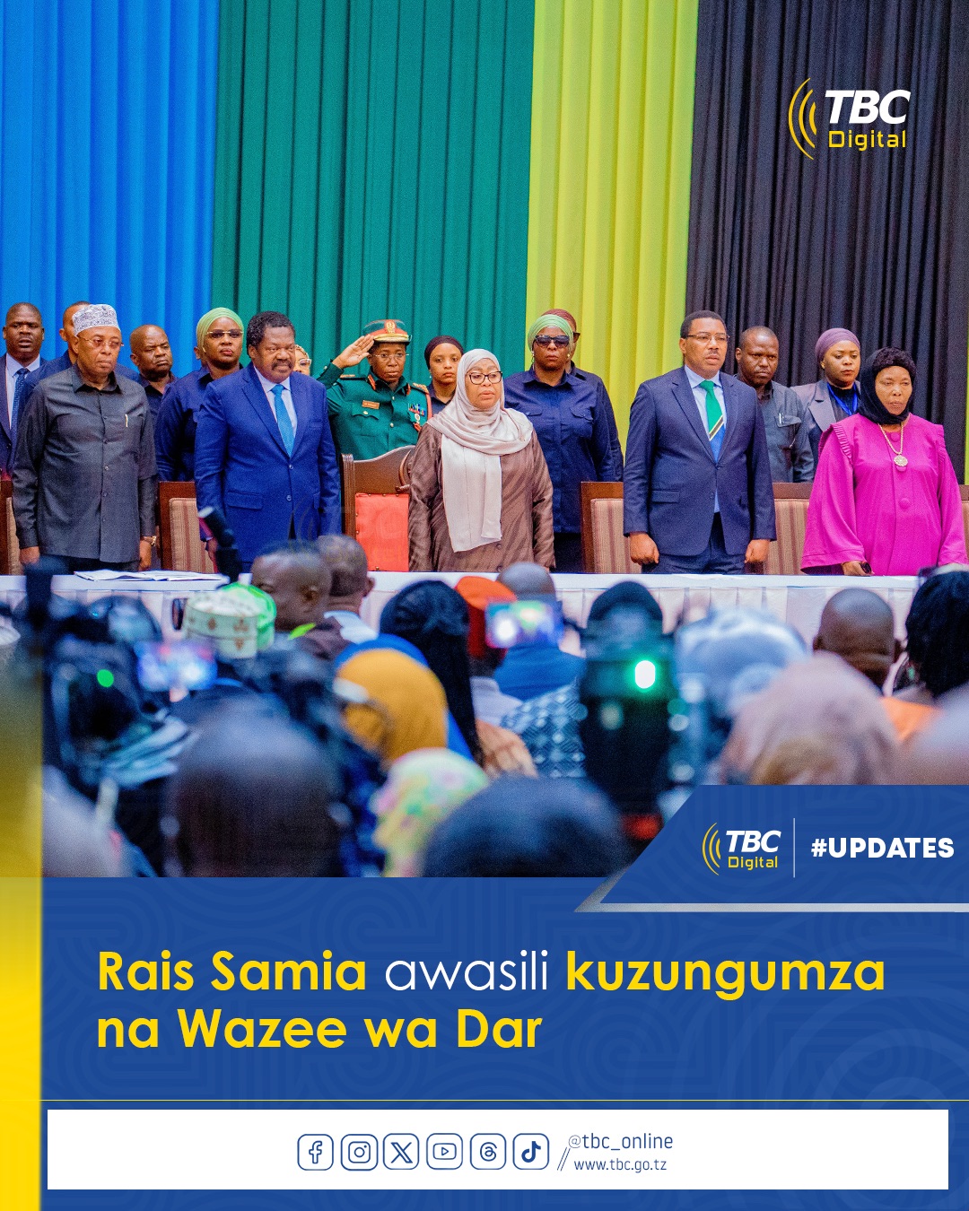 TBConline - Rais Samia awasili kuzungumza na Wazee wa Dar... | Facebook
