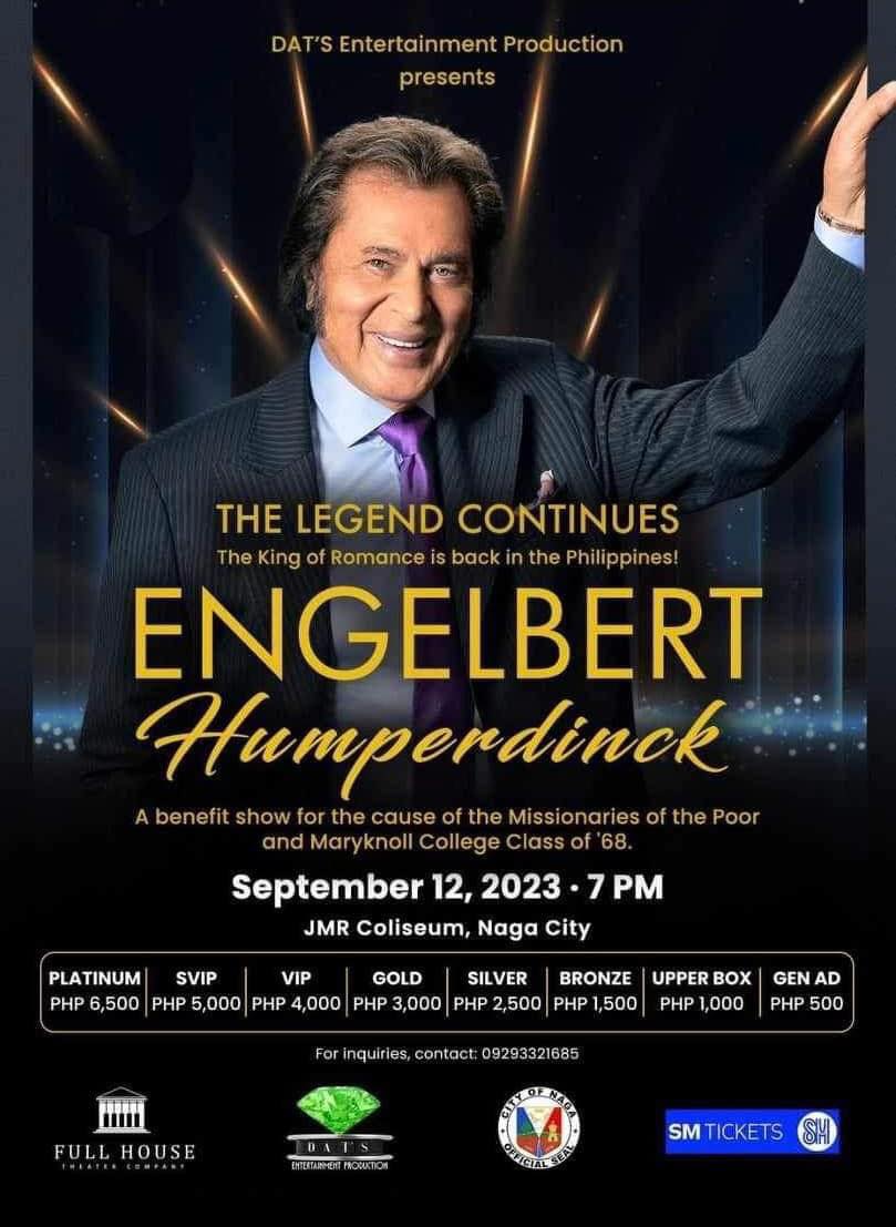 Congressman - ENGELBERT HUMPERDINCK CONCERT LIVE IN NAGA #MusNa, mark ...