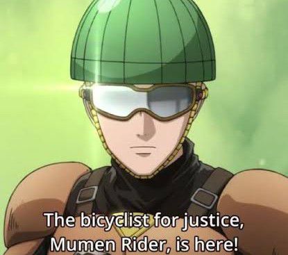 Onii-Chan - Mumen Rider is a photobomber 🚴 Anime: One Punch Man | Facebook