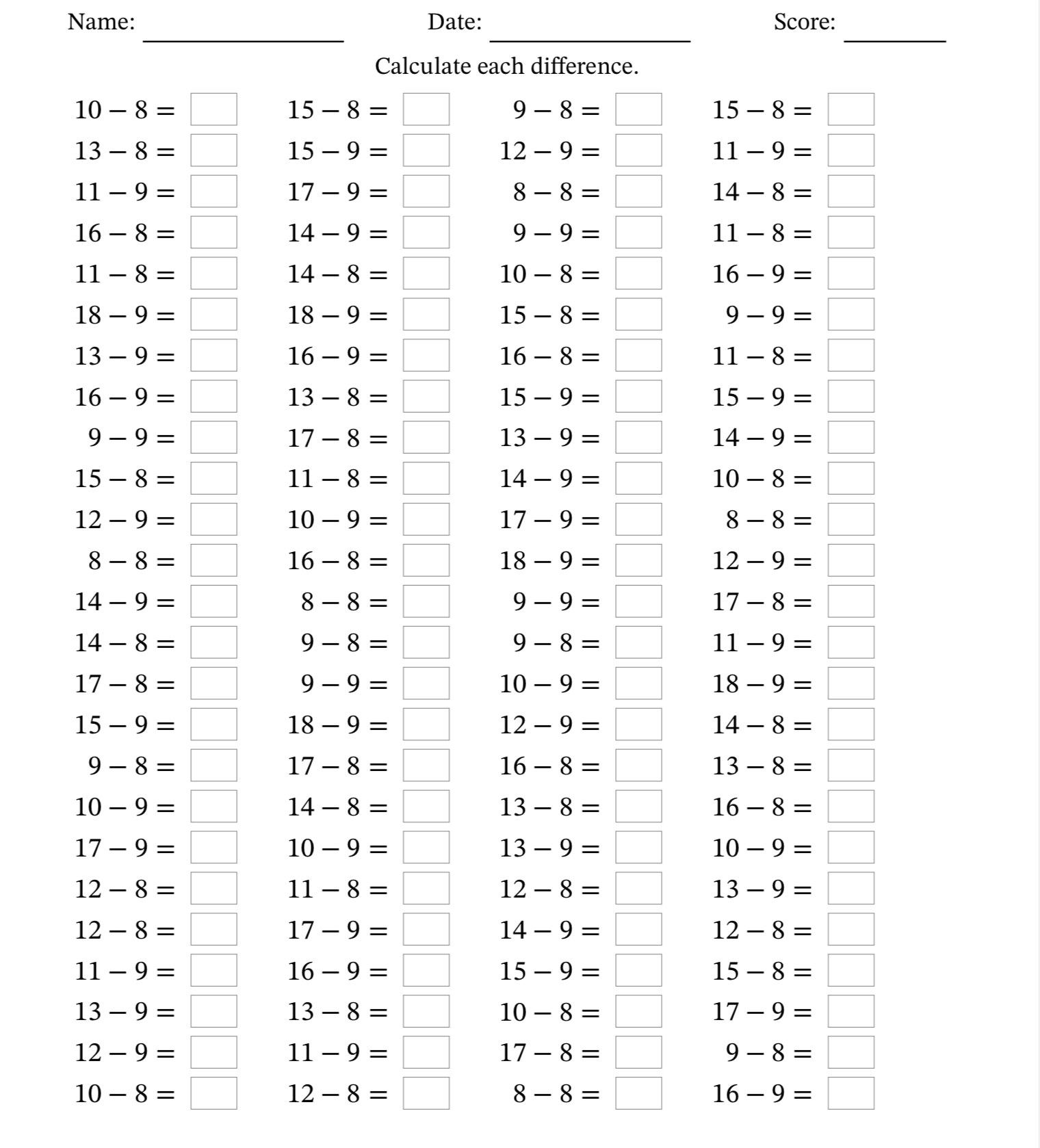 Learn - Quick subtraction practice made easy! ️ Perfect for building ...