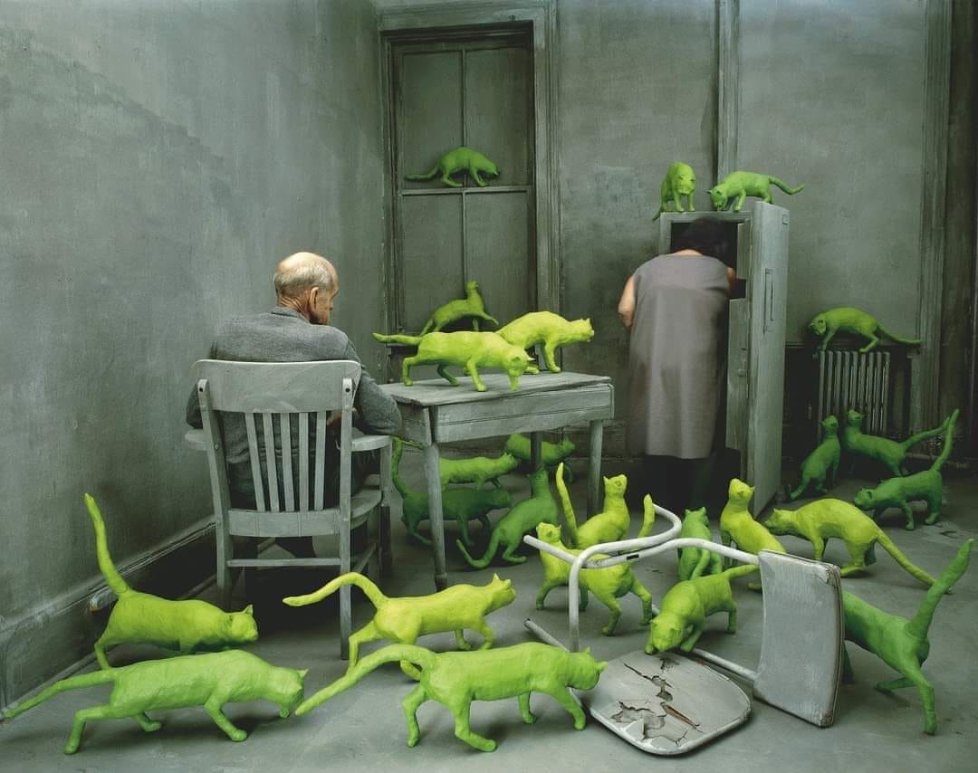 トップス Sandy Skoglund Revenge of the Goldfish Sandy Skoglund's 1980 installation 'Revenge of the Goldfish' will
