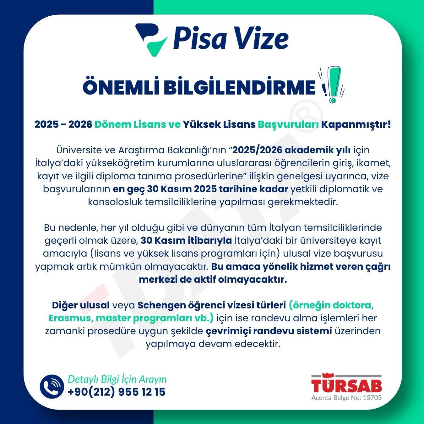 Pisa Vize | Istanbul