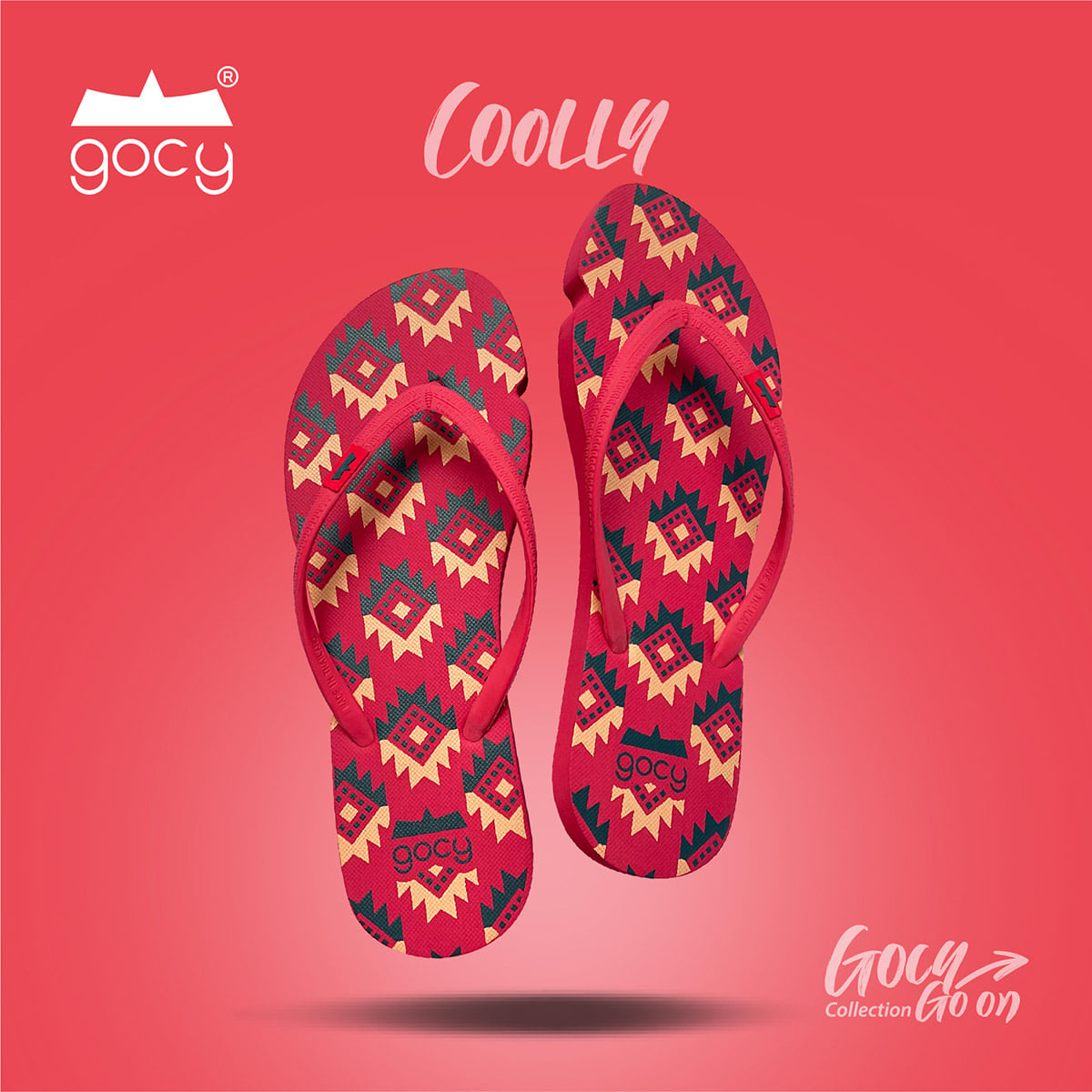 Gocy - Coolly Red/Gold รองเท้าแตะผลิตจากยางธรรมชาติ 100%... | Facebook