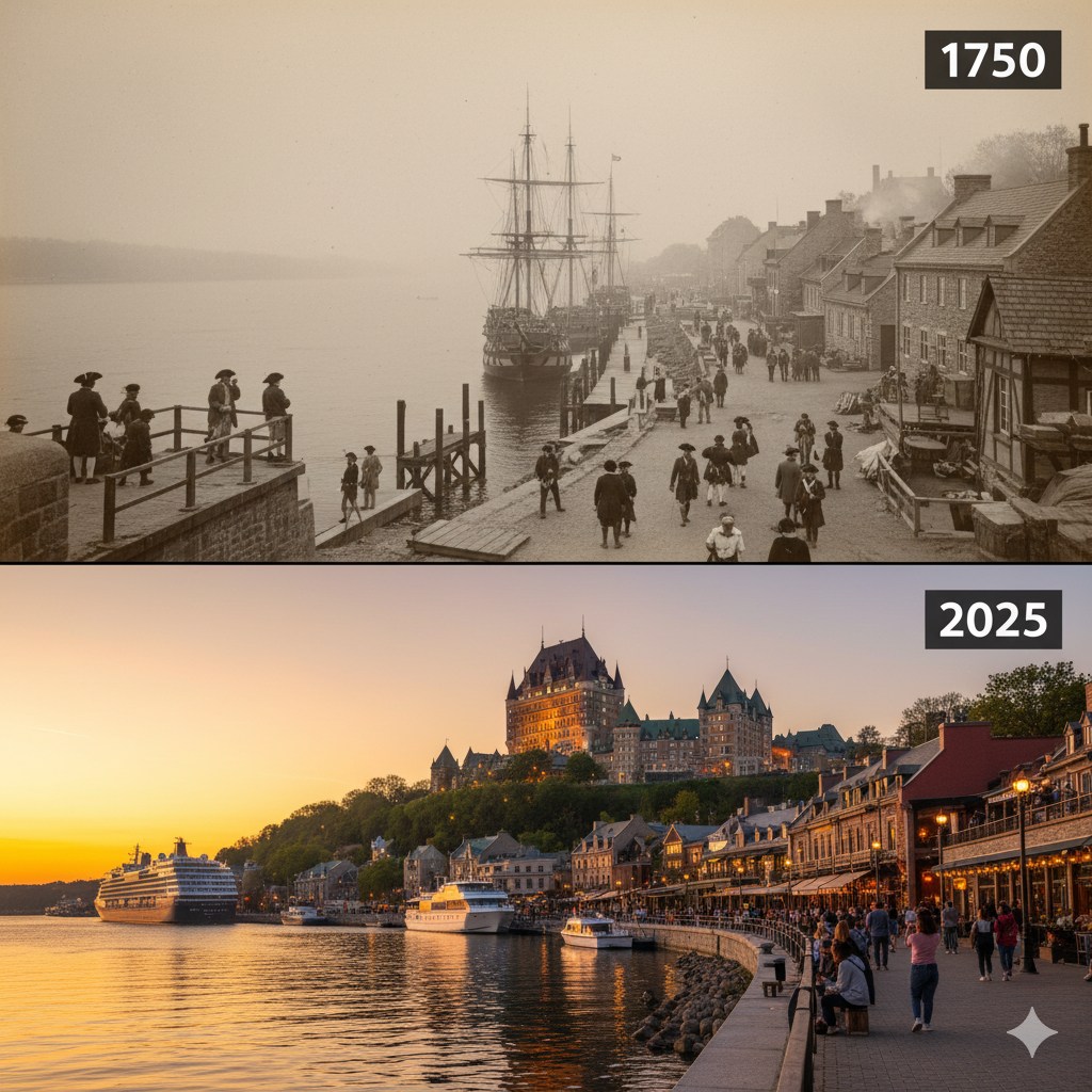 L i - Where the river remembers its stories. In 1750, Quebec’s port was ...