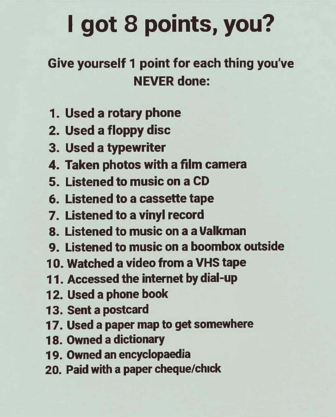 I don't get any points. I've been... - Judy Dixon Gabaldon | Facebook