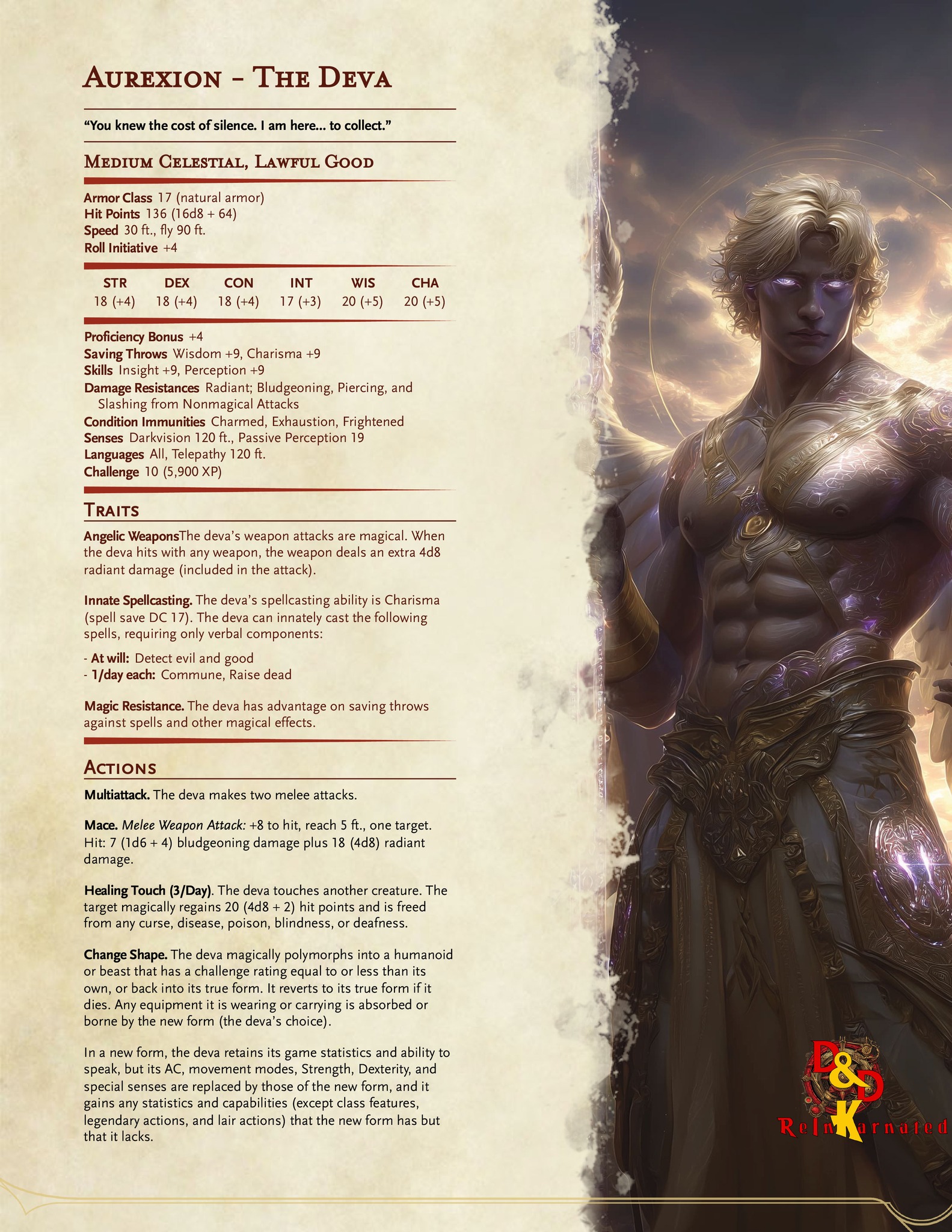 Dungeons & AI | Monstrous Repository: Aurexion — The Deva | Facebook
