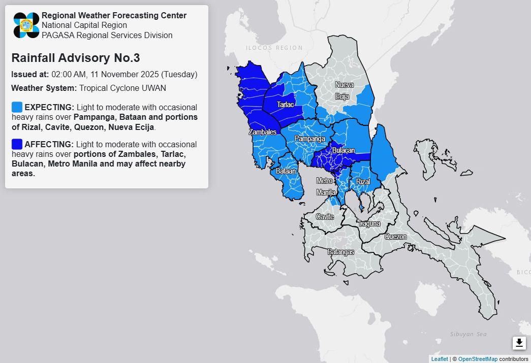 PAGASA-National - Rainfall Advisory No. 3 #NCR_PRSD Weather System ...