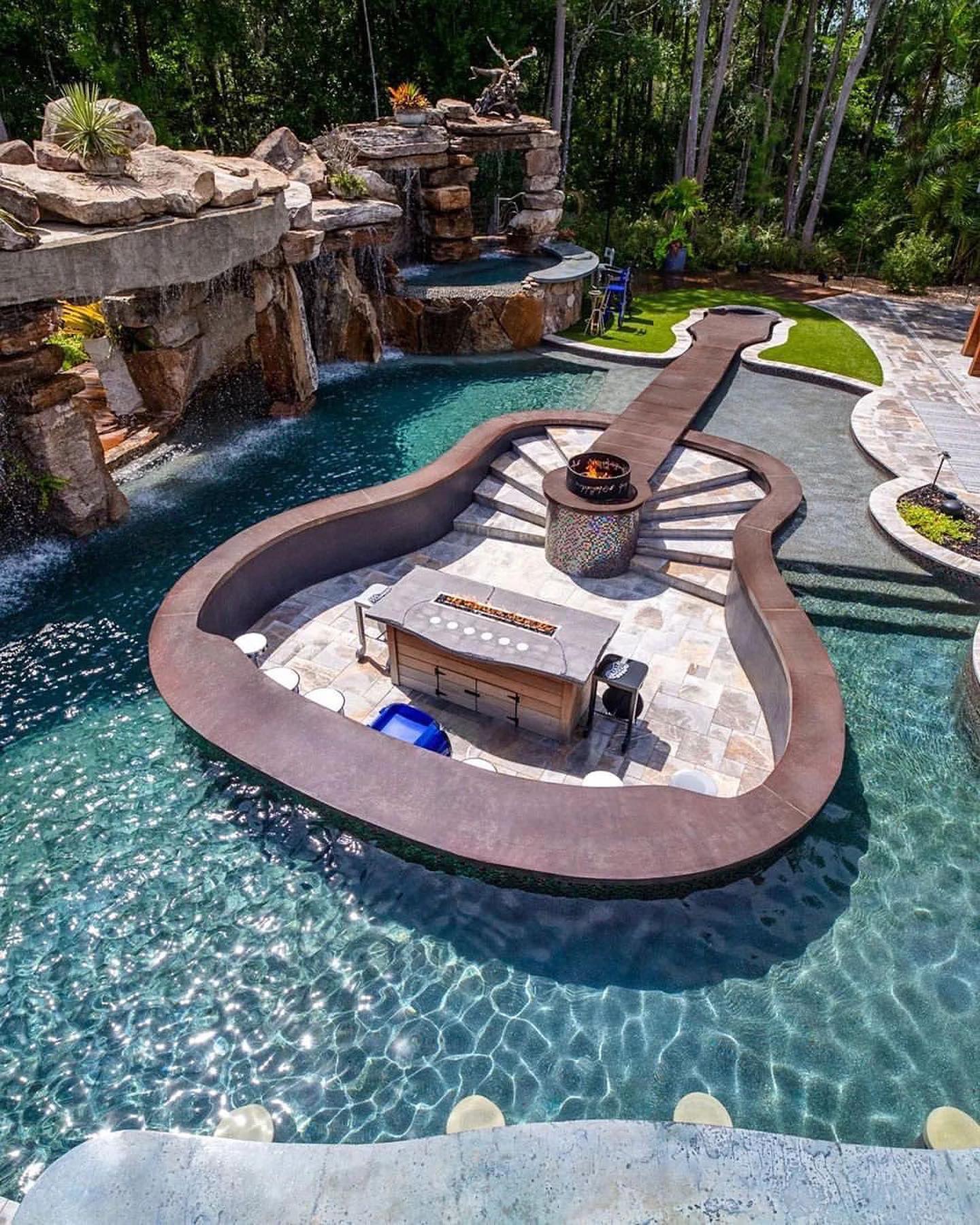 Guitar Swimming Pool By... - Architecture & Design | Facebook