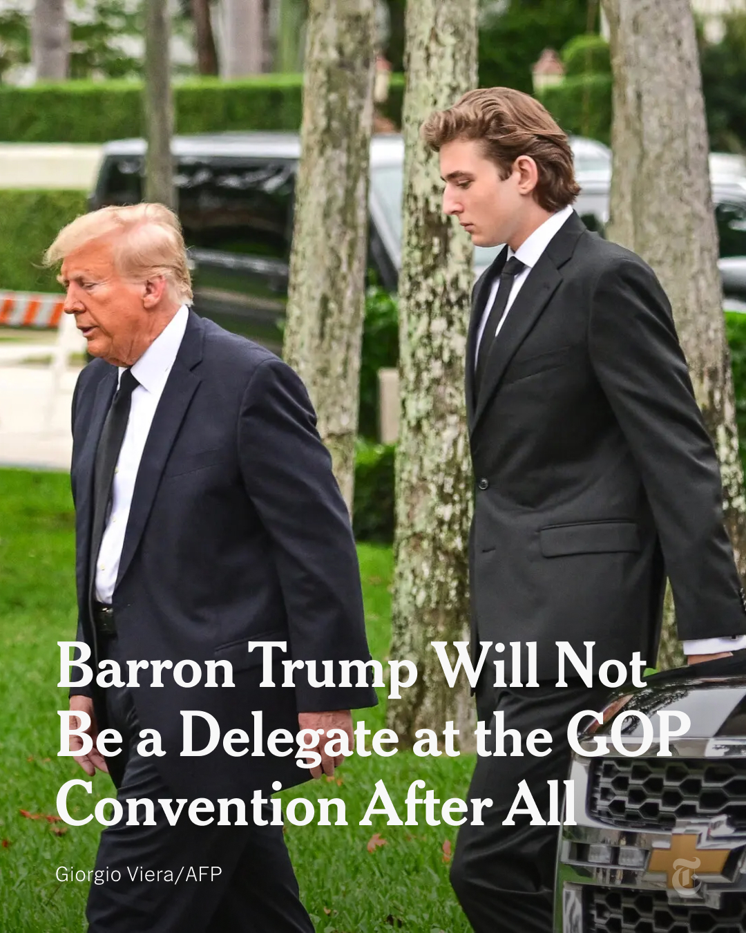 Barron Trump will not serve as one of... - The New York Times