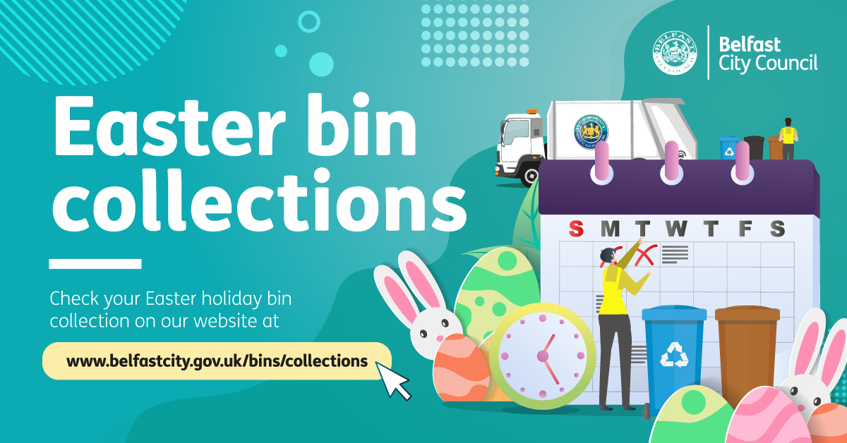Belfast - REMINDER: EASTER BIN COLLECTIONS 📅Easter Monday, 1 April ...