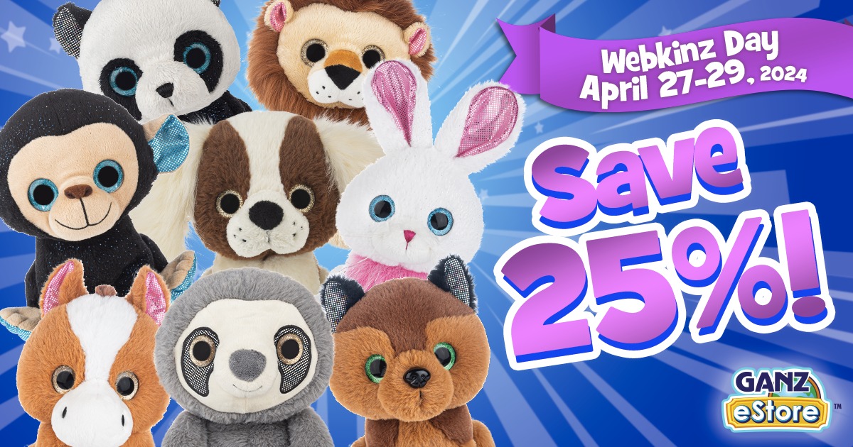 Webkinz - ‼️ Webkinz Day Plush Event: Save 25% on ALL Webkinz Plush ...