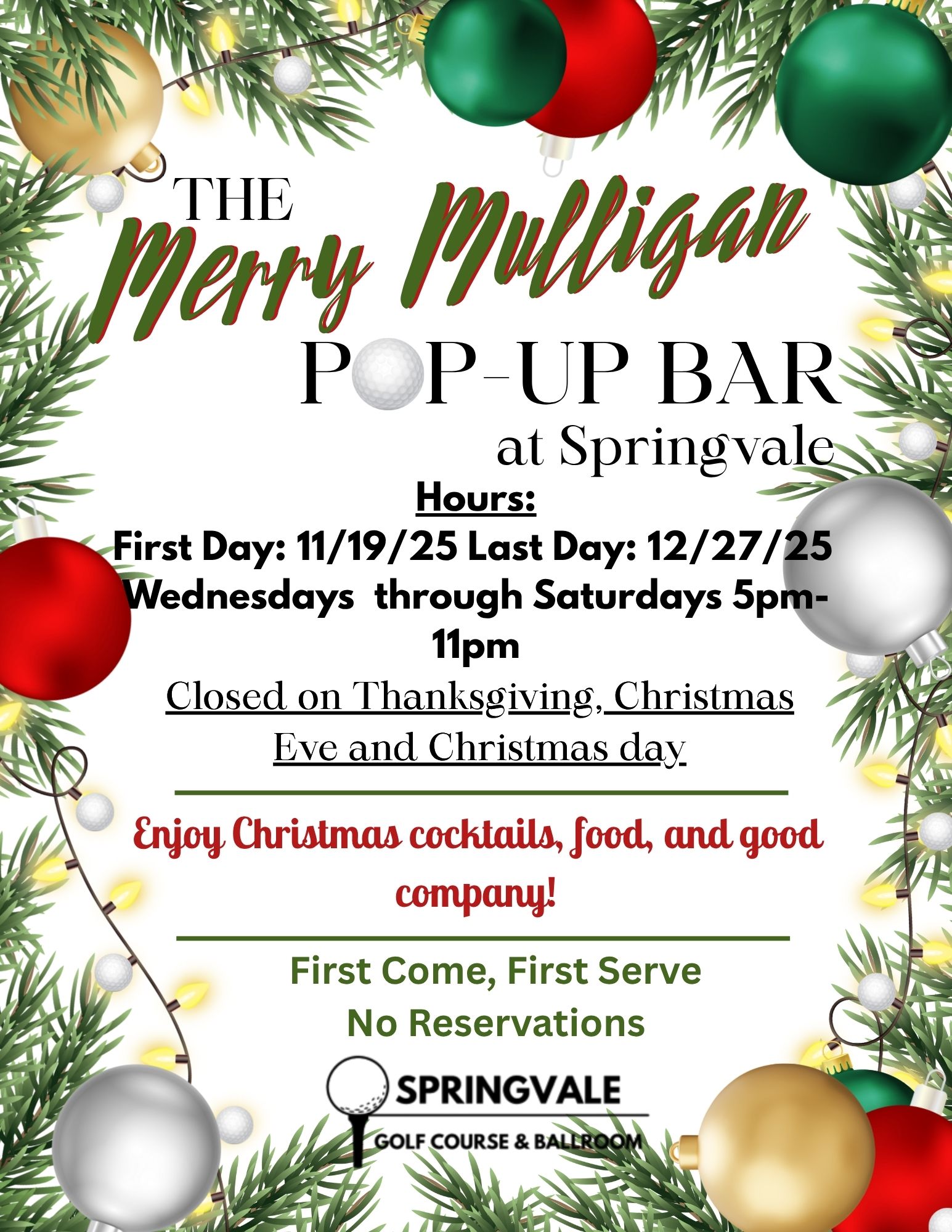 The Merry Mulligan Pop-Up Bar... - The City of North Olmsted | Facebook
