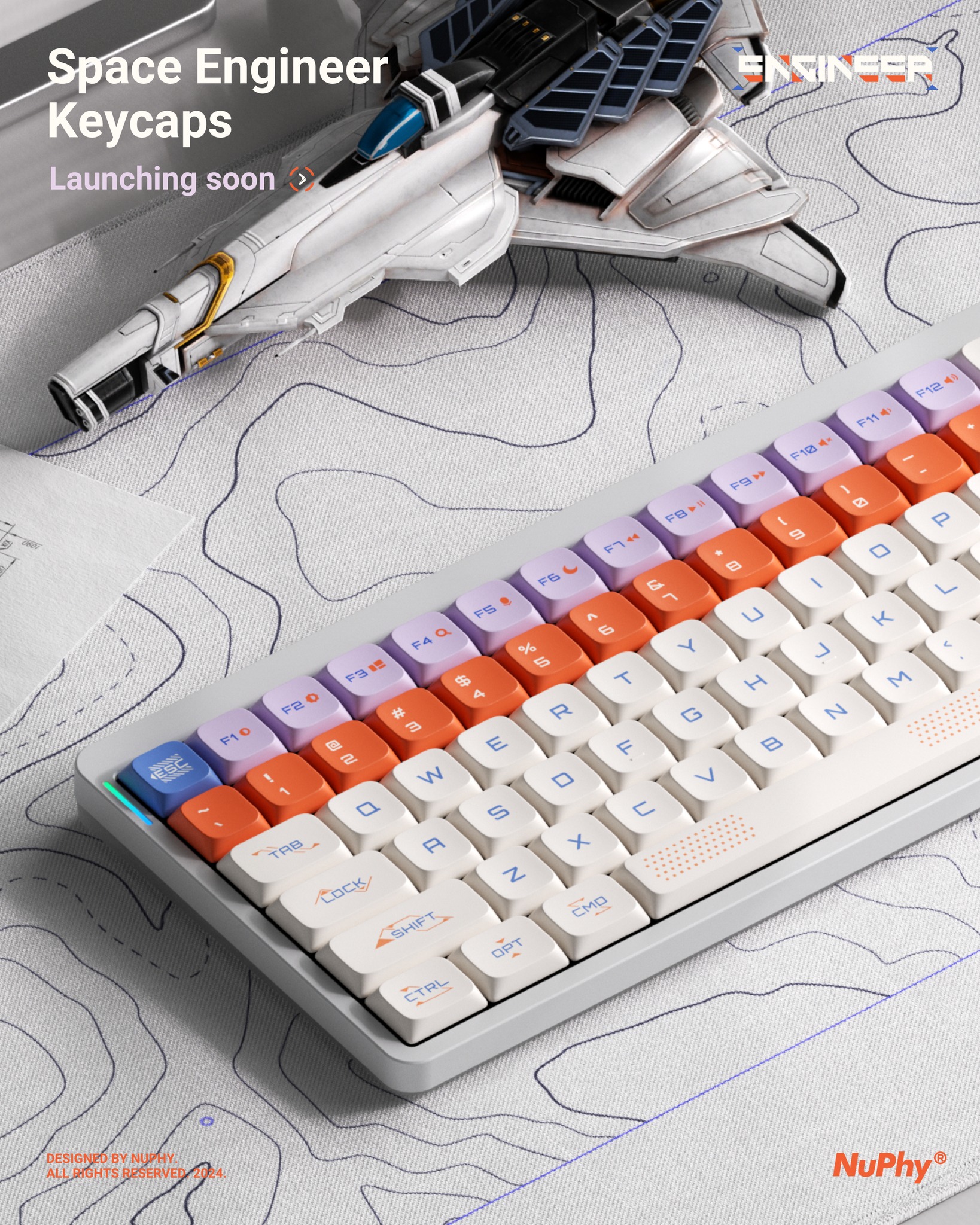 Like any good space program, our Godspeed Keycap Set is gearing up