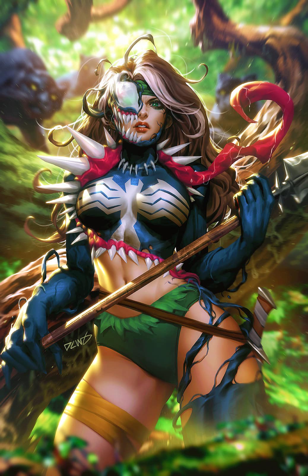 Peach Momoko's Extreme Venomverse issue 4 cover and interior art