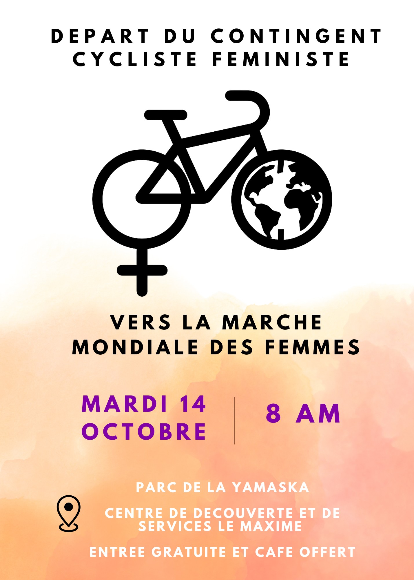 Vers la Marche Mondiale des Femmes à vélo