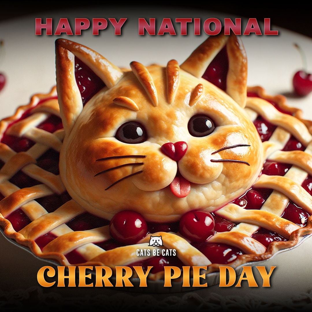 Cats be Cats - 𝑯𝒂𝒑𝒑𝒚 𝑵𝒂𝒕𝒊𝒐𝒏𝒂𝒍 𝑪𝒉𝒆𝒓𝒓𝒚 𝑷𝒊𝒆 𝑫𝒂𝒚! 🍒 🥧 📸... | Facebook