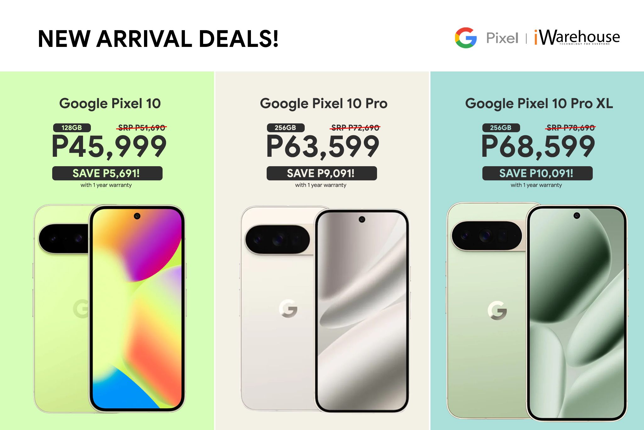 iWarehouse - 📢 𝐓𝐡𝐞 𝐆𝐨𝐨𝐠𝐥𝐞 𝐏𝐢𝐱𝐞𝐥 𝟏𝟎 𝐒𝐞𝐫𝐢𝐞𝐬 𝐢𝐬 𝐡𝐞𝐫𝐞! Save up to ₱10,091 ...
